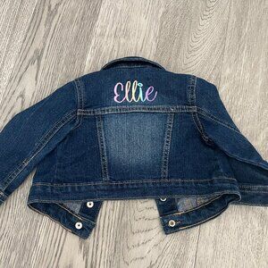 'Ellie' custom jean jacket - fits up to 12 months